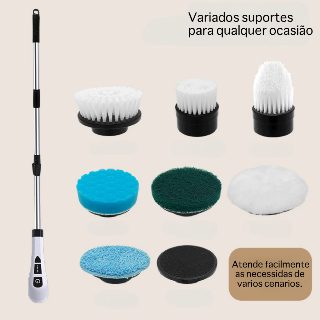 Escova de Limpeza Recarregável Scrubber Turbo - Imagem 7