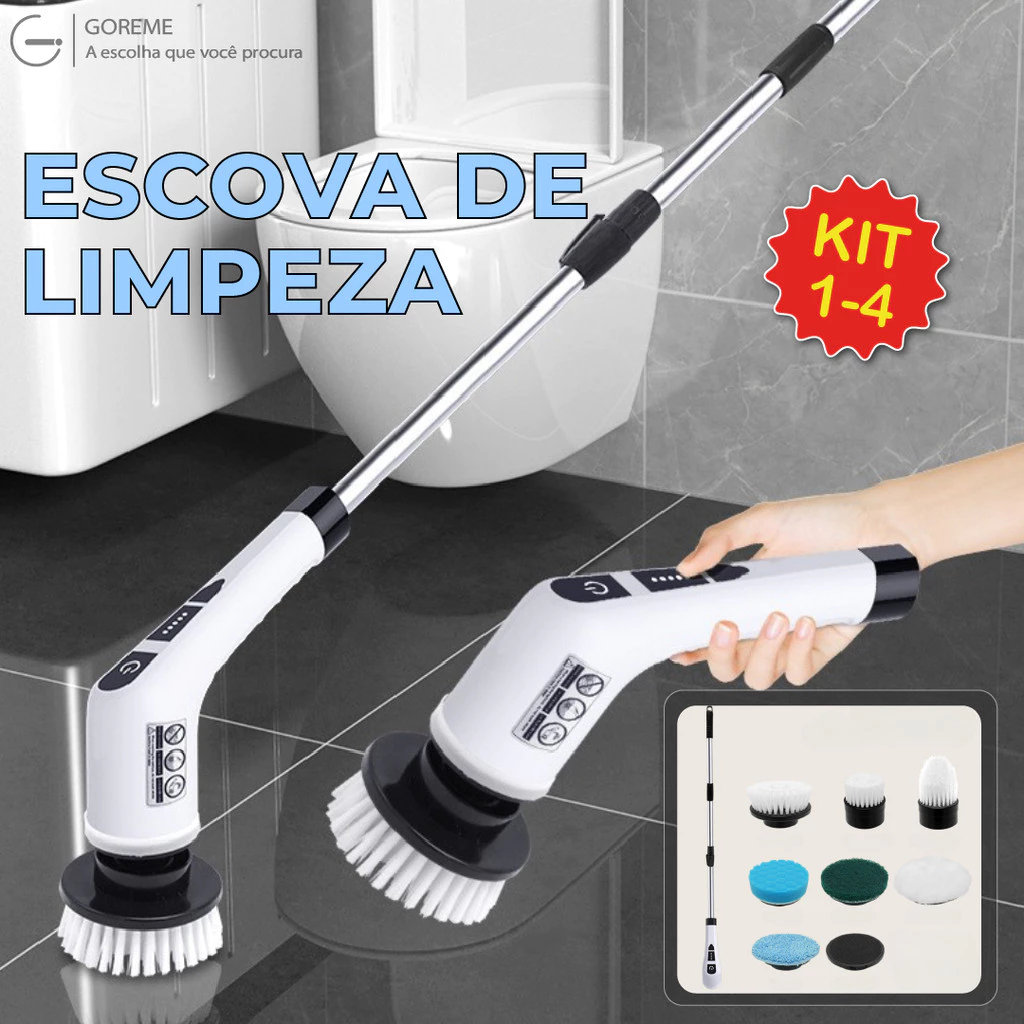 Escova de Limpeza Recarregável Scrubber Turbo - Imagem 9