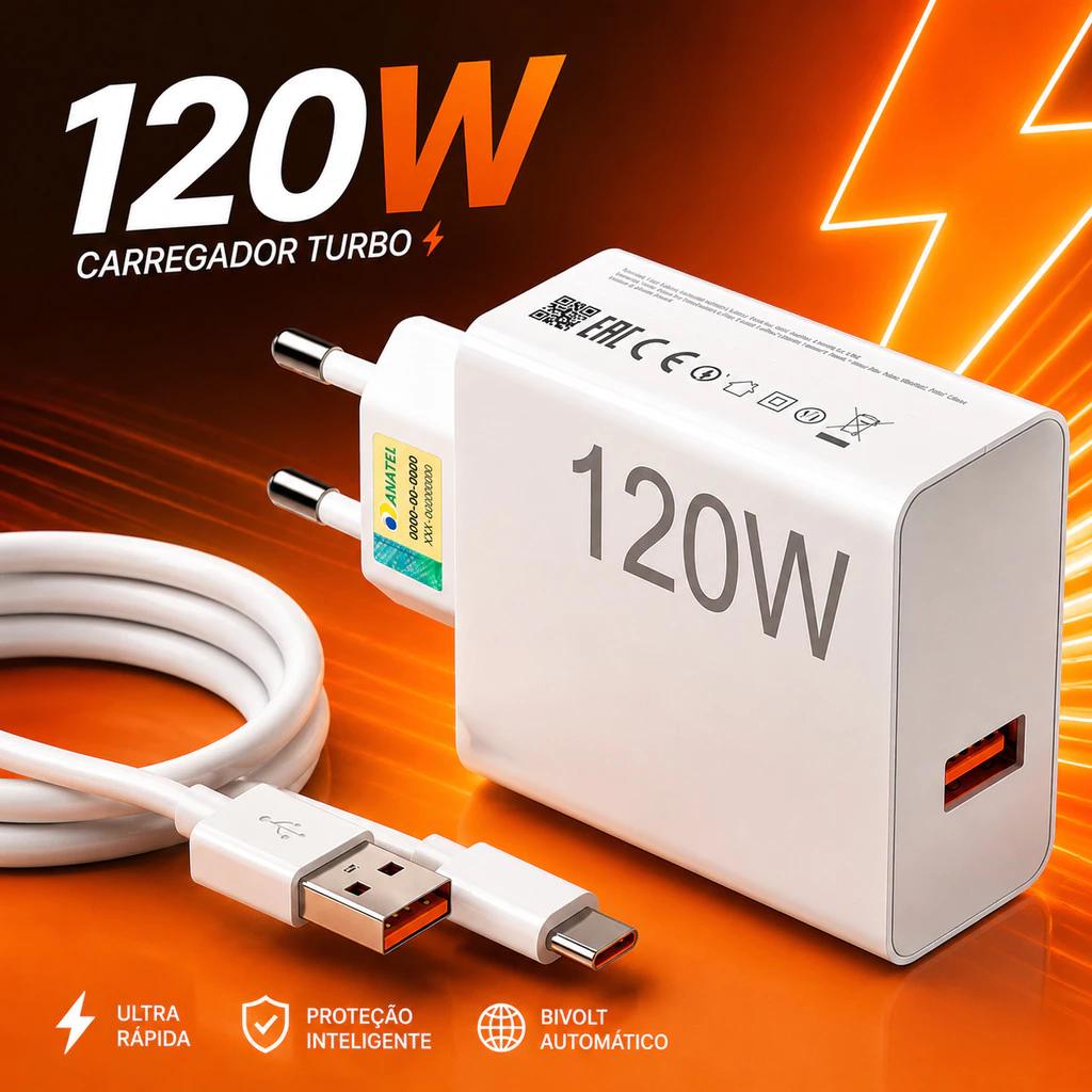 Carregador Turbo Xiaomi 120W - Imagem 3