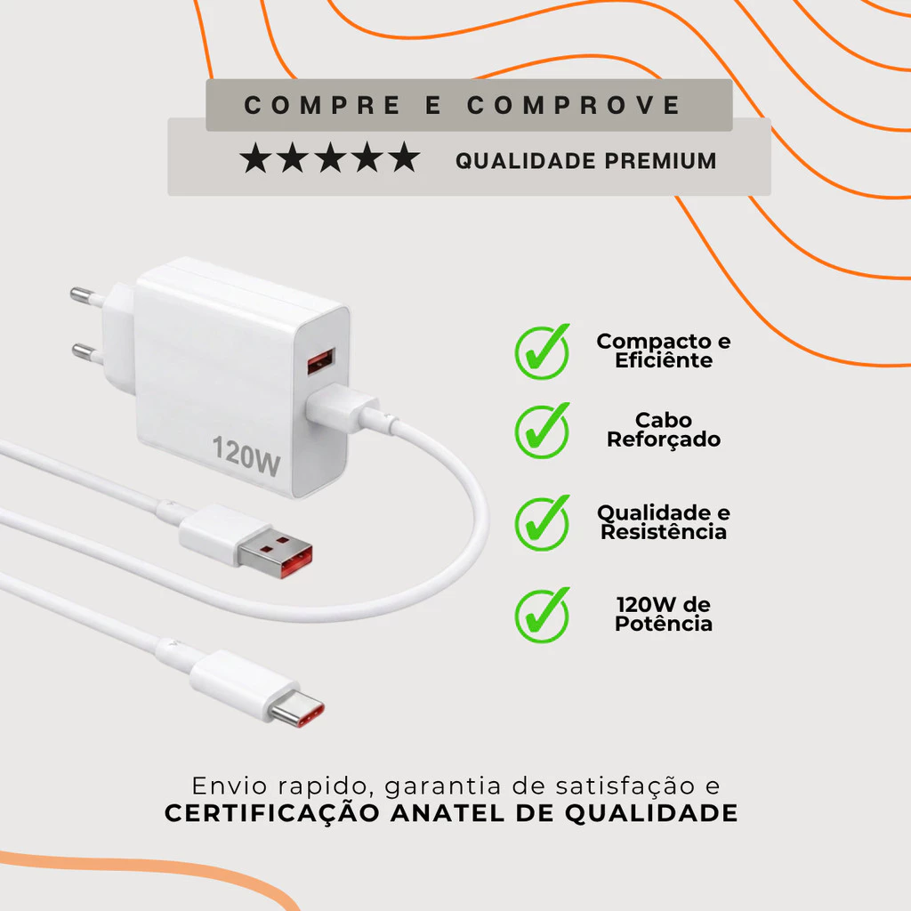 Carregador Turbo Xiaomi 120W - Imagem 5